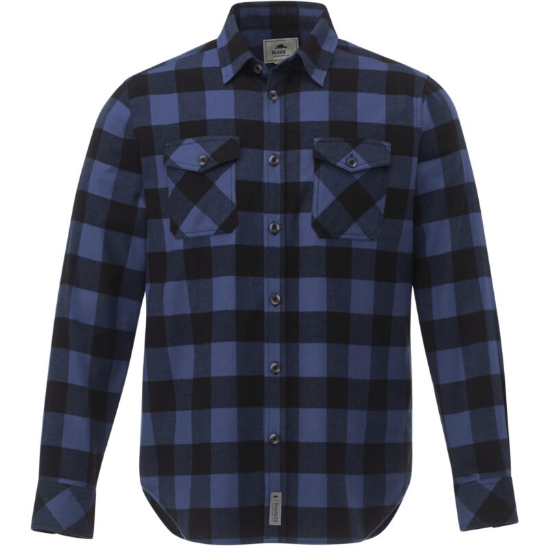 Custom Men's SPRUCELAKE Roots73 Long Sleeve Button Up Flannel Shirt - 1