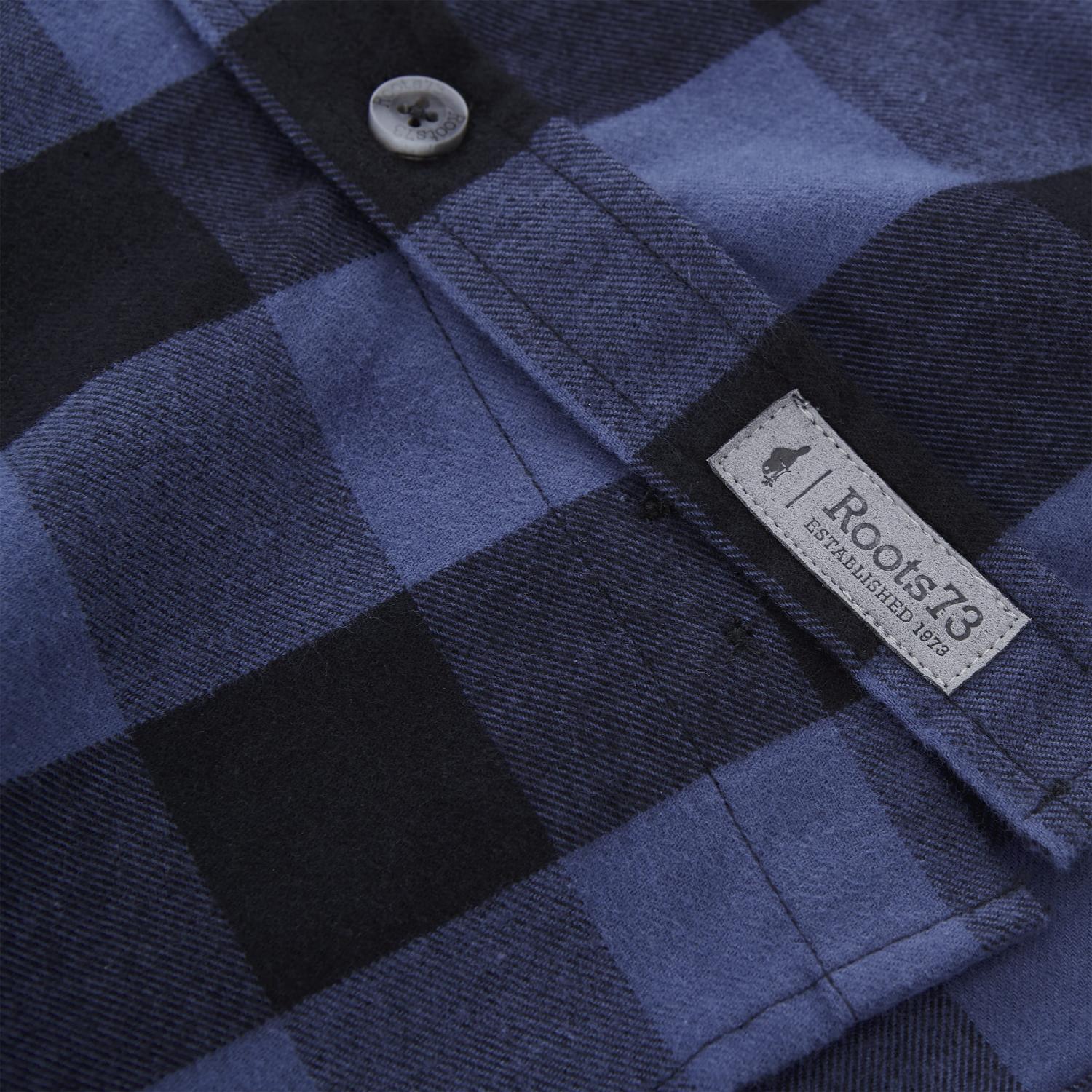 Custom Men's SPRUCELAKE Roots73 Long Sleeve Button Up Flannel Shirt